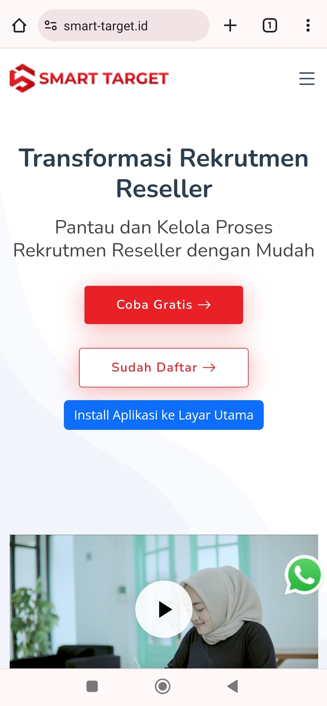 Tutorial install aplikasi Smart Target